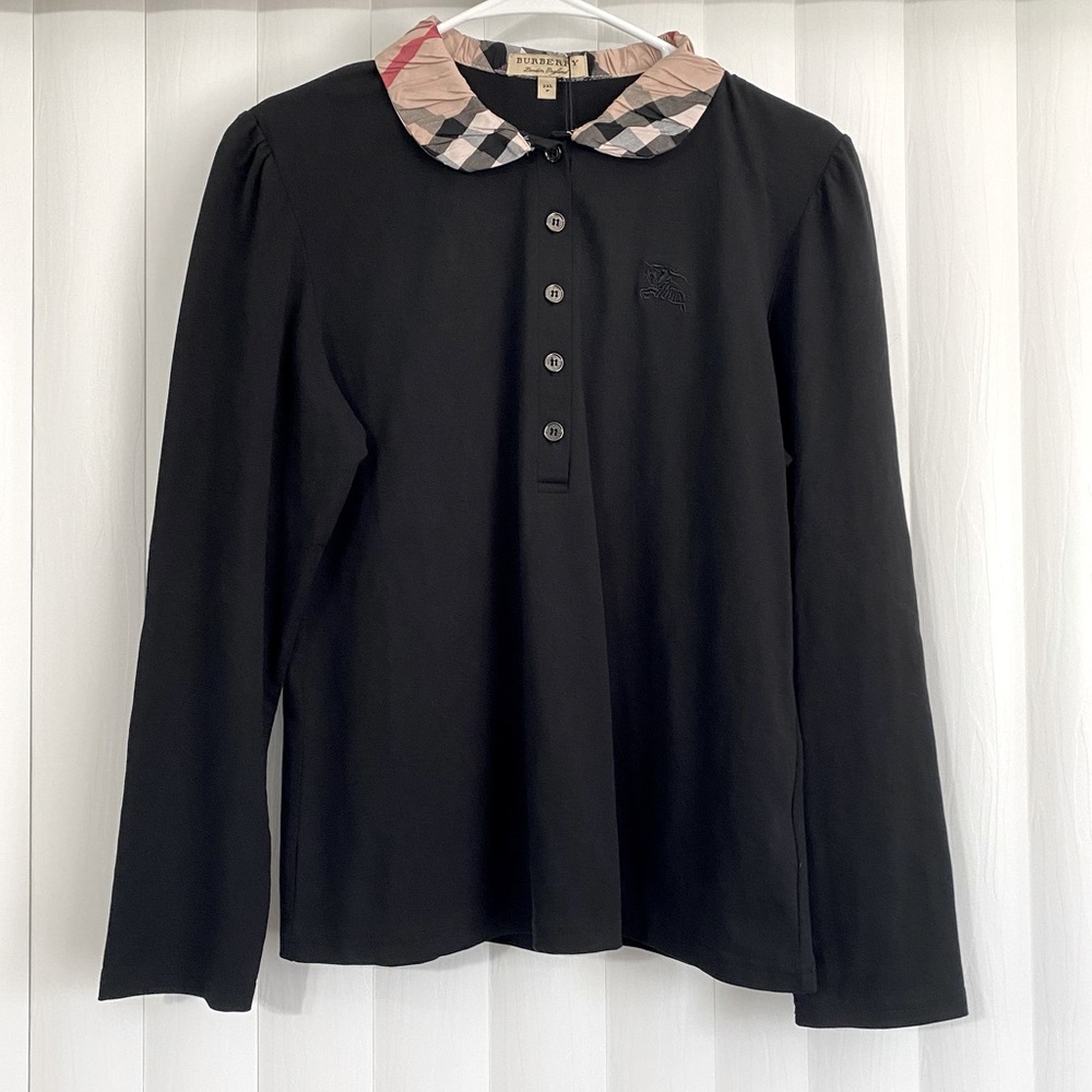 Burberry Collard Long-sleeve Button Down Polo